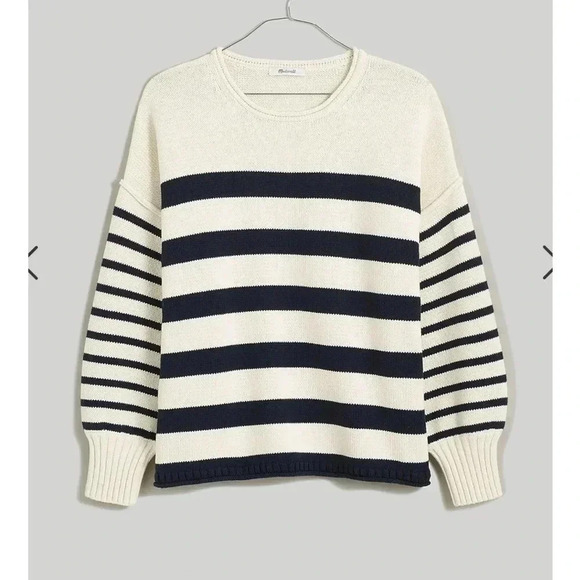 Madewell Pullover Sweater in Mixed Stripe - Picture 1 of 10
